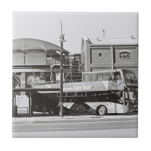 Kaapstad ZA Zuid-Afrika Waterfront Bus Tegeltje (Voorkant)