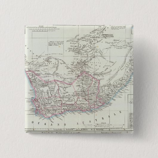 Kaapstad, Zuid-Afrika 2 Vierkante Button 5,1 Cm (Voorkant)