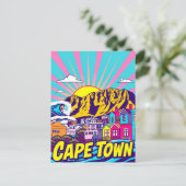 Kaapstad, Zuid-Afrika Art Travel Poster Briefkaart (Staand voorkant)