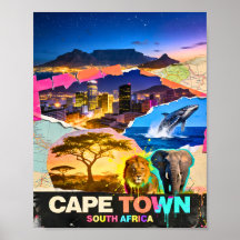 Kaapstad Zuid-Afrika Berg Zee Safari Collage