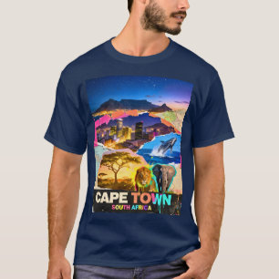 Kaapstad Zuid-Afrika Berg Zee Safari Collage T-shirt