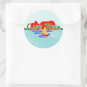 Kaapstad Zuid-Afrika Blauwe Ronde Stickers (Tas)