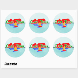 Kaapstad Zuid-Afrika Blauwe Ronde Stickers