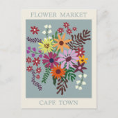  Kaapstad Zuid-Afrika Bloemenmarkt Briefkaart (Voorkant)