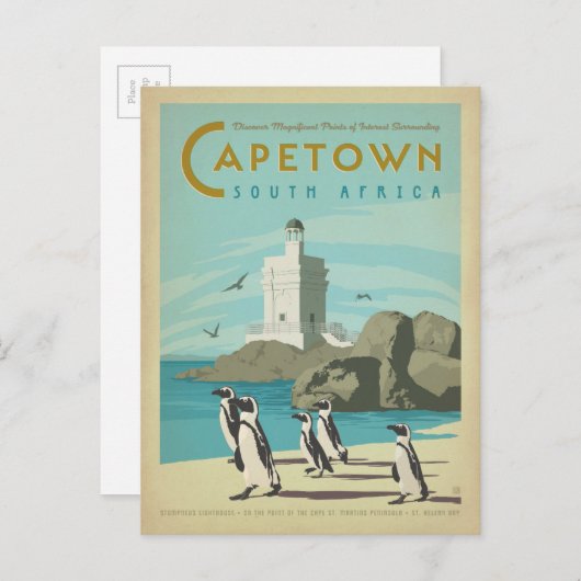 Kaapstad, Zuid-Afrika Briefkaart (Voorkant / Achterkant)