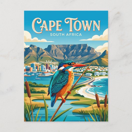 Kaapstad Zuid-Afrika Briefkaart (Voorkant)