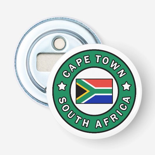 Kaapstad Zuid-Afrika Button Flesopener (Voorkant)