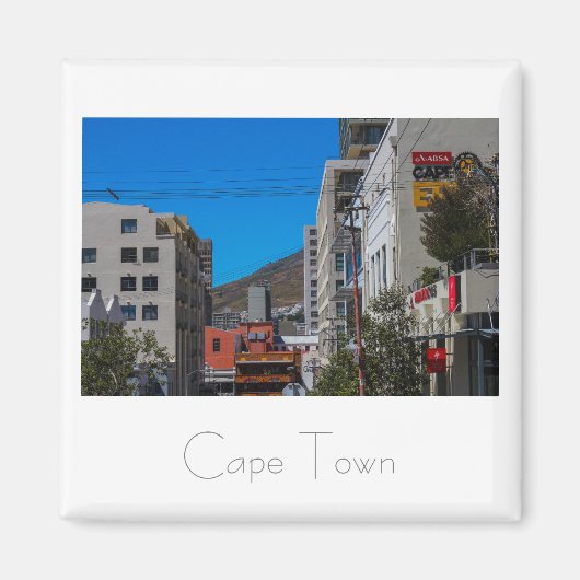 Kaapstad Zuid-Afrika Cityscape Magnet (Voorkant)