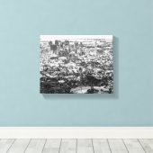 Kaapstad Zuid-Afrika Cityscape Monochrome Canvas Afdruk (Insitu (Houten vloer))