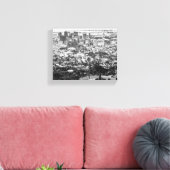 Kaapstad Zuid-Afrika Cityscape Monochrome Canvas Afdruk (Insitu (Woonkamer))