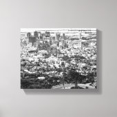 Kaapstad Zuid-Afrika Cityscape Monochrome Canvas Afdruk (Voorkant)