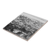 Kaapstad Zuid-Afrika Cityscape Monochrome Tegeltje (Zijkant)