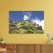 Kaapstad, Zuid-Afrika. Een vuurtoren op de Canvas Afdruk (Insitu (Woonkamer))