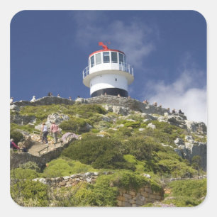 Kaapstad, Zuid-Afrika. Een vuurtoren op de Vierkante Sticker