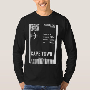 Kaapstad Zuid-Afrika instapkaart vliegticket T-shirt