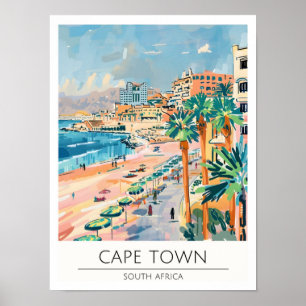 Kaapstad Zuid-Afrika Kunst Illustratie Reizen Poster