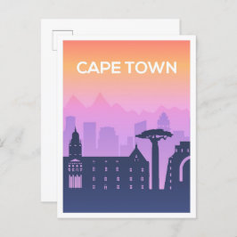 Kaapstad Zuid-Afrika Kunst Reizen Illustratie Briefkaart