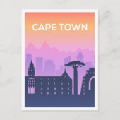 Kaapstad Zuid-Afrika Kunst Reizen Illustratie Briefkaart (Voorkant)