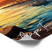 Kaapstad Zuid-Afrika Kunst Reizen Illustratie Poster (Hoek)