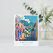 Kaapstad Zuid-Afrika Kunst Vintage Reizen Briefkaart (Staand voorkant)