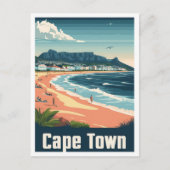 Kaapstad Zuid-Afrika Kunst Vintage Reizen Briefkaart (Voorkant)