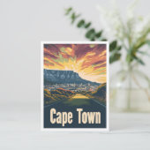 Kaapstad Zuid-Afrika Kunst Vintage Reizen Briefkaart (Staand voorkant)