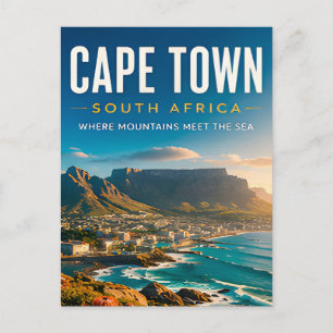 🏔️ Kaapstad Zuid-Afrika Kust Interieurdecoratie � Briefkaart