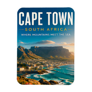 🏔️ Kaapstad Zuid-Afrika Kust Interieurdecoratie � Magneet