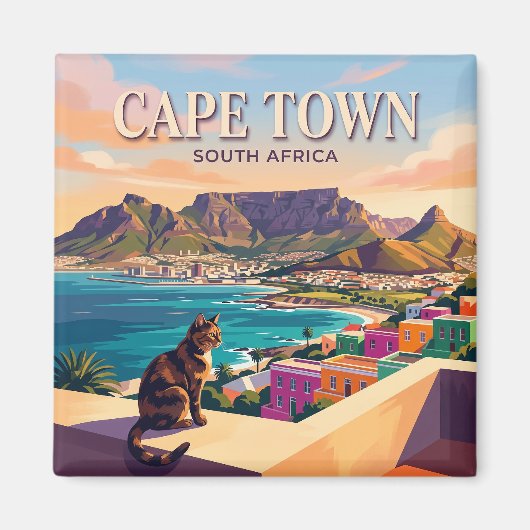 Kaapstad Zuid-Afrika Magneet (Voorkant)