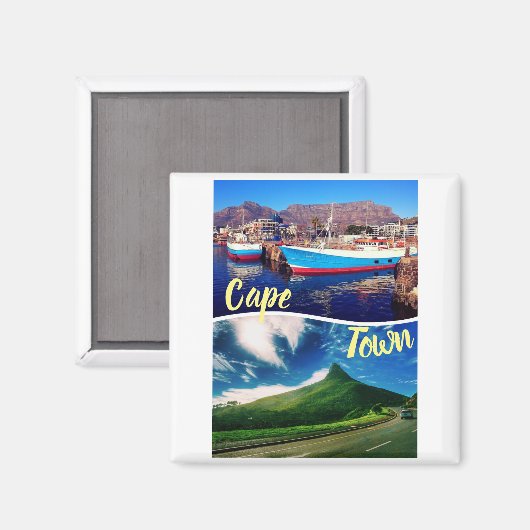 Kaapstad Zuid-Afrika Marina Lion's Head Magnet (Voorkant / Achterkant)