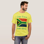 Kaapstad, Zuid-Afrika met Zuid-Afrikaanse vlag T-shirt (Voorkant volledig)