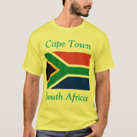 Kaapstad, Zuid-Afrika met Zuid-Afrikaanse vlag