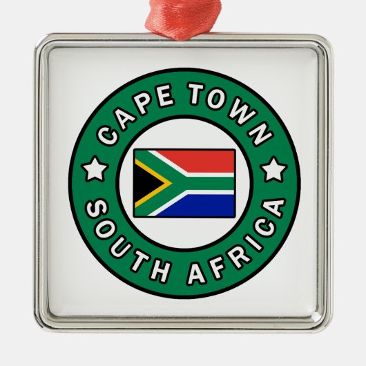 Kaapstad Zuid-Afrika Metalen Ornament (Voorkant)