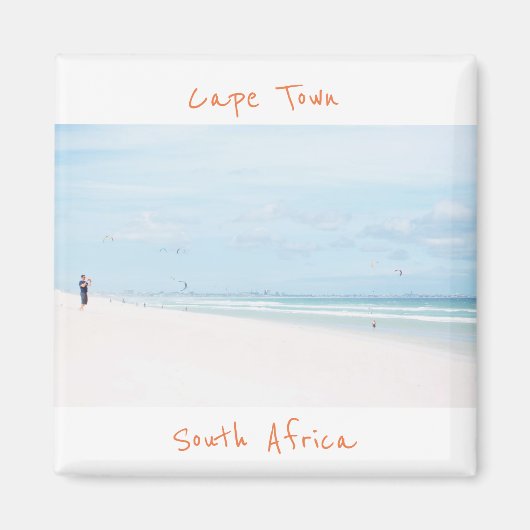 Kaapstad Zuid-Afrika Oceaan Strand Magneet (Voorkant)