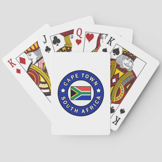 Kaapstad Zuid-Afrika Pokerkaarten (Achterkant)
