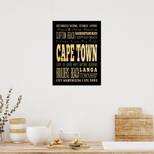Kaapstad, Zuid-Afrika Poster (Keuken)