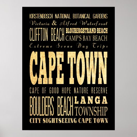 Kaapstad, Zuid-Afrika Poster (Voorkant)