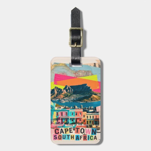 Kaapstad Zuid-Afrika Reis Bo-Kaap Landschap Bagagelabel (Voorkant verticaal)