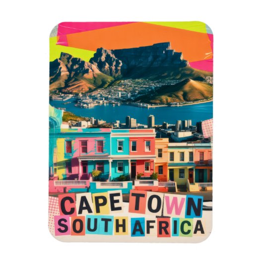 Kaapstad Zuid-Afrika Reis Bo-Kaap Landschap Magneet (Verticaal)