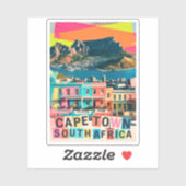 Kaapstad Zuid-Afrika Reis Bo-Kaap Landschap Sticker (Vel)