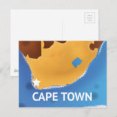 Kaapstad Zuid-Afrika Reisposter Briefkaart (Voorkant / Achterkant)