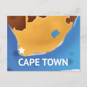 Kaapstad Zuid-Afrika Reisposter Briefkaart