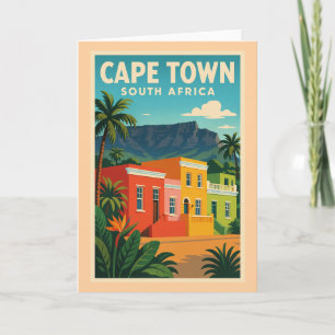 Kaapstad, Zuid-Afrika reisposter, Kaart
