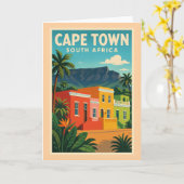 Kaapstad, Zuid-Afrika reisposter, Kaart (Gele Bloem)