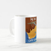 Kaapstad Zuid-Afrika Reisposter Koffiemok (Voorkant links)