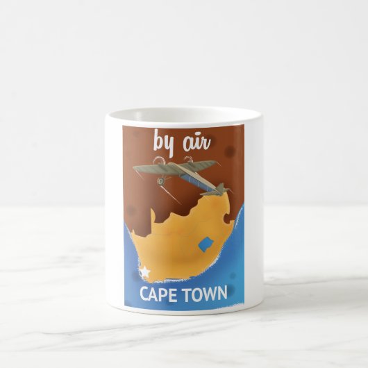 Kaapstad Zuid-Afrika Reisposter Koffiemok (Center)