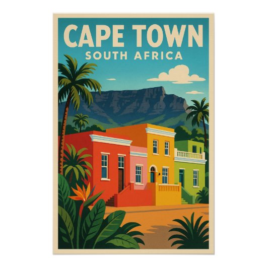 Kaapstad, Zuid-Afrika reisposter, Perfect Poster (Voorkant)