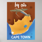Kaapstad Zuid-Afrika Reisposter Poster (Voorkant)