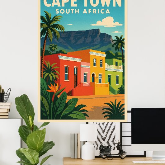 Kaapstad, Zuid-Afrika reisposter, Poster (Thuiskantoor)