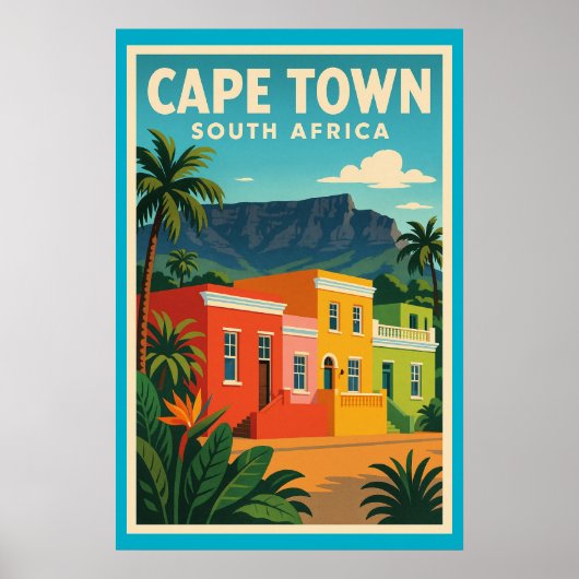 Kaapstad, Zuid-Afrika reisposter, Poster (Voorkant)